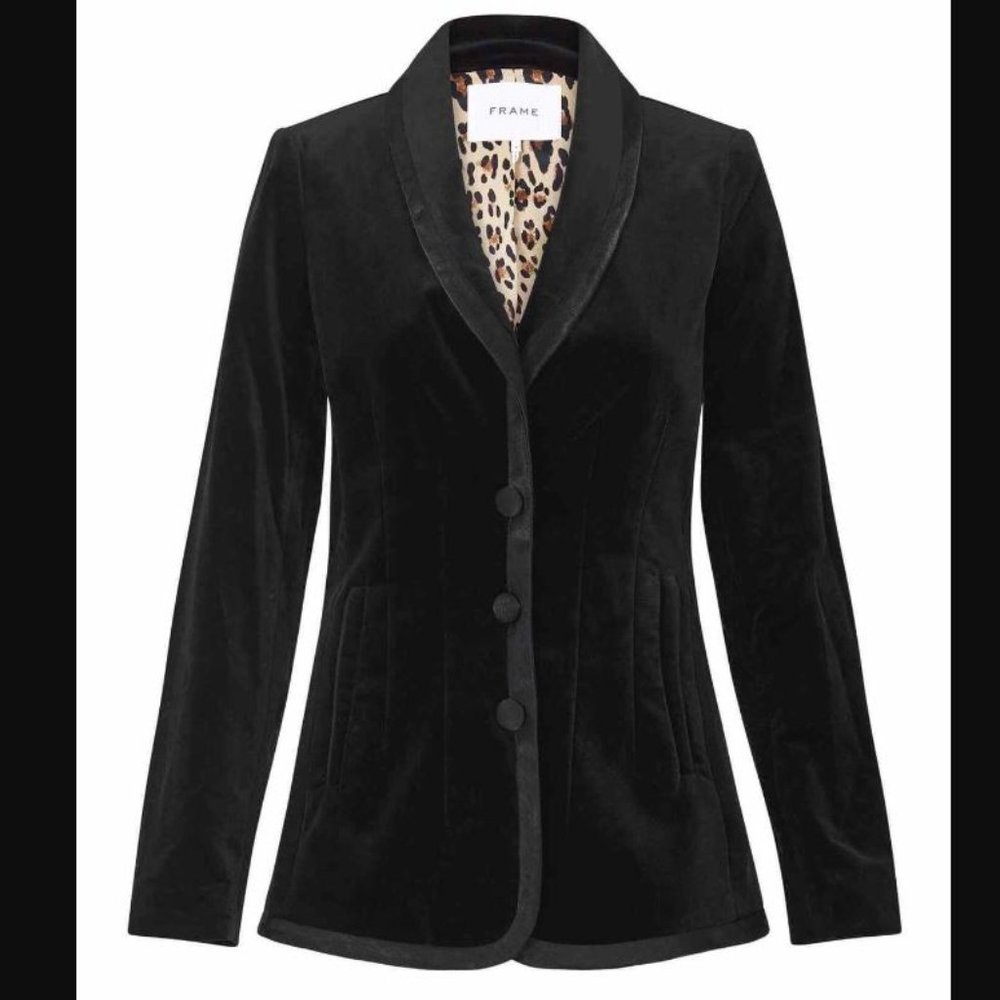 FRAME Fitted Velvet Jacket NWT